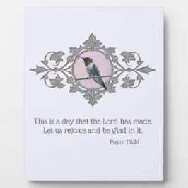 Framed Ruby Throated Hummingbird Fotoplaat