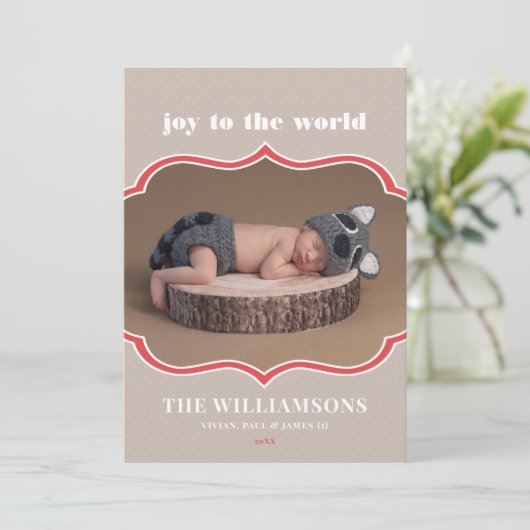 Frameworthy kerstfeestdag feestdagenkaart (Staand voorkant)