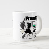 Framing Cats.w Extra Grote Beker (Voorkant rechts)