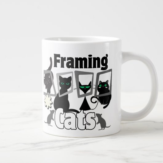 Framing Cats.w Extra Grote Beker (Rechts)