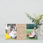Framing Leaves Wedding Bedankt Cards Craft (Staand voorkant)