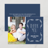 Framing Leaves Wedding Foto bedankt de marine (Voorkant / Achterkant)