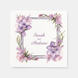 Framing Lilah Flower (Geen datum): Bruiloftsservet Servet