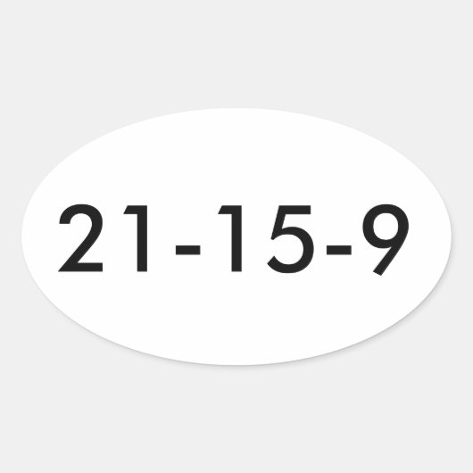 Fran WOD 21 15 9 Ovale Sticker (Voorkant)