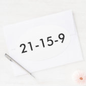 Fran WOD 21 15 9 Ovale Sticker (Envelop)