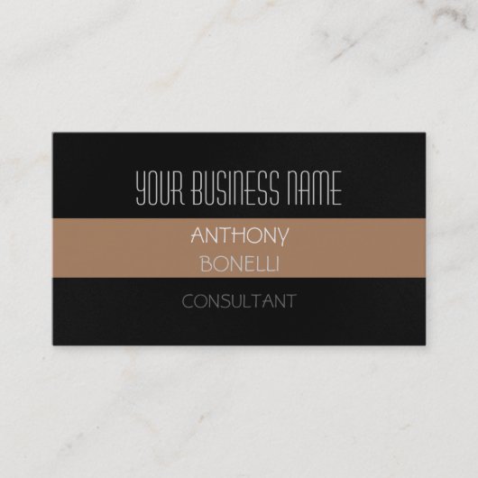 Français Beige gris foncé Charmant Carte de visite (Devant)