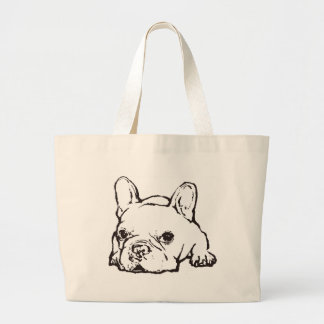 Français Bulldog à la main sac d'illustration gran