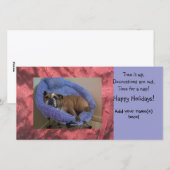 Français Bulldog Photo Carte de fin de année de No (Devant / Derrière)