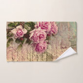 francais chic, shabby chic, roses roses roses, flo (Serviette à main)