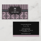 Français Damask RestaurantChef Caterer Carte de vi (Devant / Derrière)
