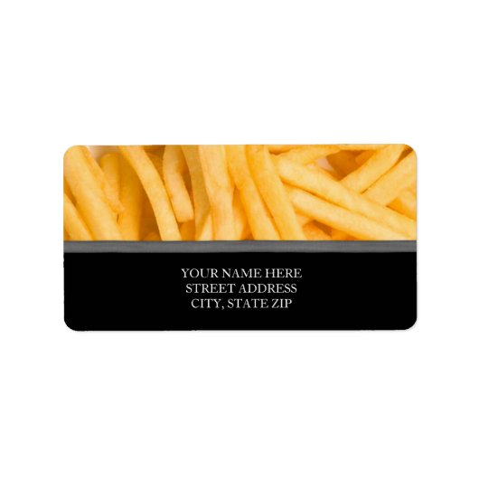 Français Fries Étiquette de adresse (Devant)