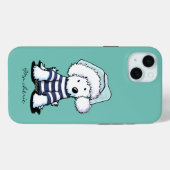 Français KiniArt Noël Westie Chien coque iphone (Verso (horizontal))