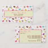 Français Macarons et carte de visite de tasses de (Devant / Derrière)