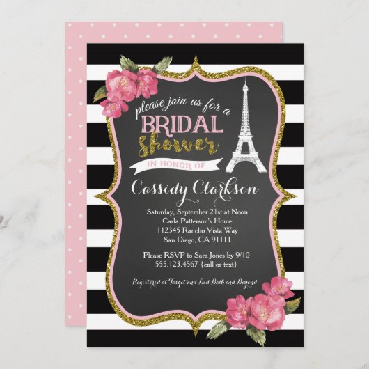 Français Paris Bridal Show invitation (Devant / Derrière)