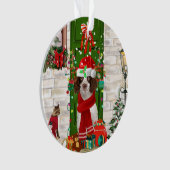 Français Springer Spaniel Chien Noël (devant)