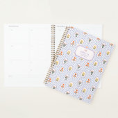 Français, Style chalet Floral, Bleu (Devant avec enveloppe)