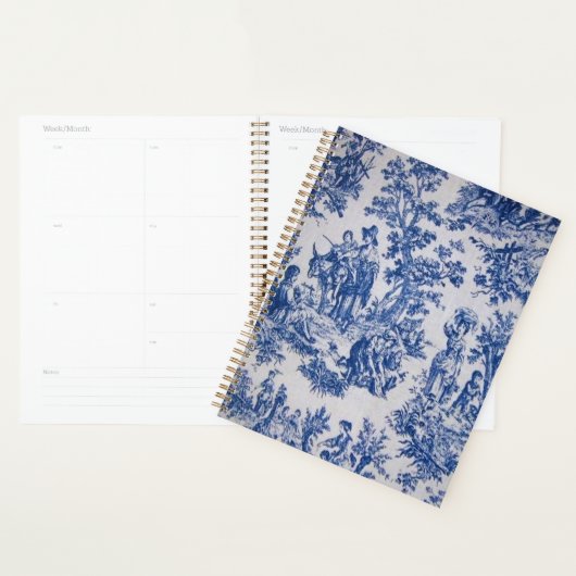 Française toile de jouy bleu et blanc élégant (Devant avec enveloppe)