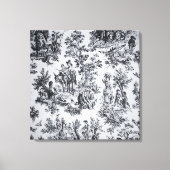 Française toile de jouy noir et blanc élégant (Recto)