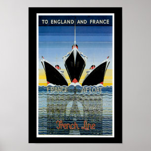France Afloat - Franse lijn Poster