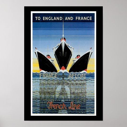 France Afloat - Franse lijn Poster (Voorkant)