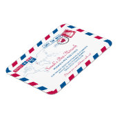 FRANCE Air Mail Bat Mitzvah Bewaar de datum 3x4 Magneet (Linkerzijde)
