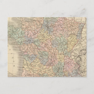 France Atlas Map Briefkaart