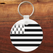 France Brittany Flag Sleutelhanger (Voorkant)
