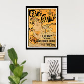 France Champagne Vintage Wine Drink Ad Art Poster (Bureau à domicile)
