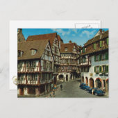 France, Colmar, Alsace, carte postale rétro (Devant / Derrière)