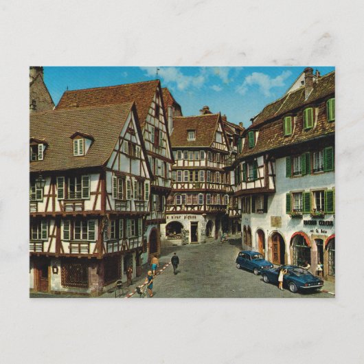 France, Colmar, Alsace, carte postale rétro (Devant)