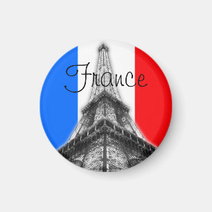 France Eiffel Tower Round Magnet Magneet