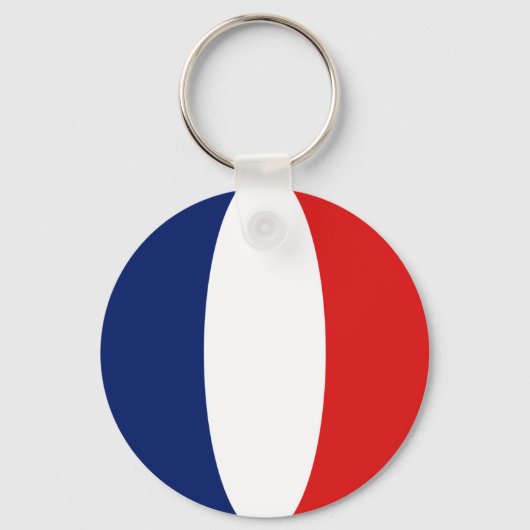 France Fisheye Flag Sleutelhanger (Voorkant)
