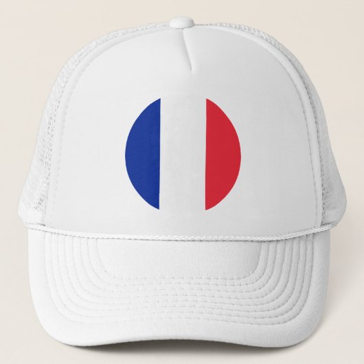 France Flag Trucker Hat Trucker Pet (Voorkant)