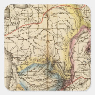 France fysique vierkante sticker