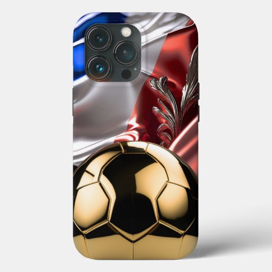 FRANCE Gold Metallic Voetbal I-Phone case (Achterkant)