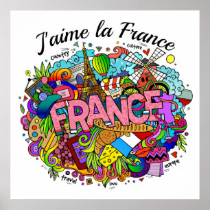 France Illustration Art Poster