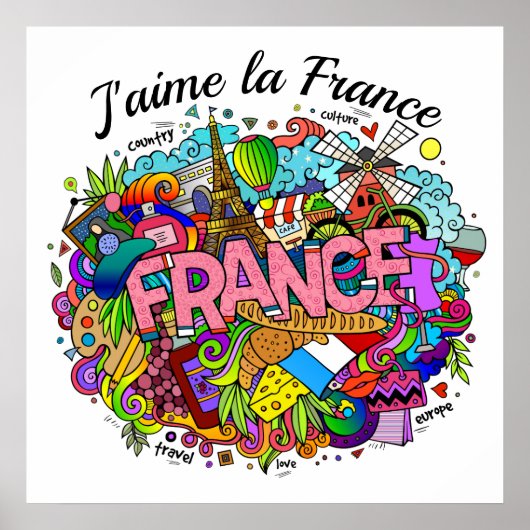 France Illustration Art Poster (Devant)