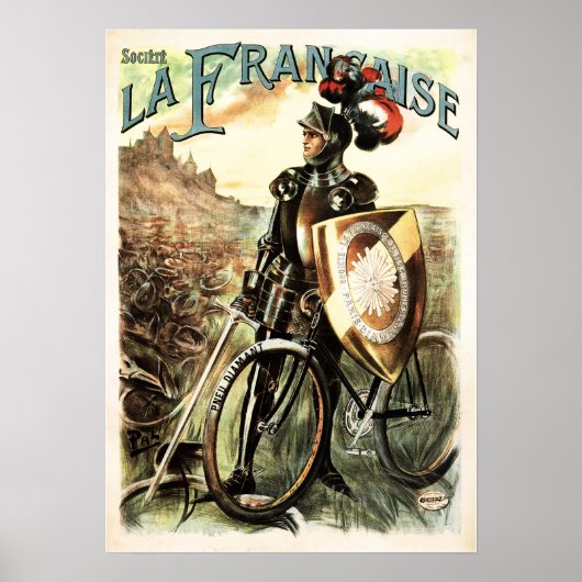France La Francaise Cycles Bicycle Poster (Voorkant)