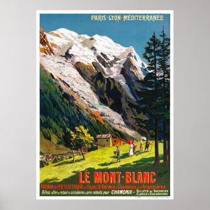 France Le Mont Blanc Affiche de voyage restaurée