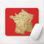 France Map Mousepad Muismat (Met muis)