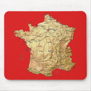 France Map Mousepad Muismat