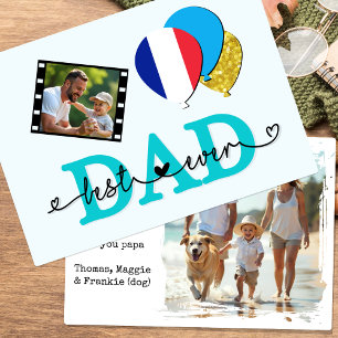 France Meilleur papa jamais Carte photo, Drapeau,