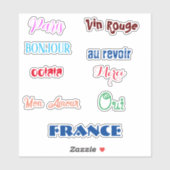 France Multicolor Custom Sticker Collectie (Vel)