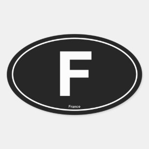 France Oval Ovale Sticker