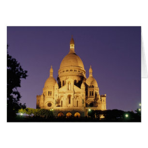 France, Paris, Sacré-Coeur au crépuscule.