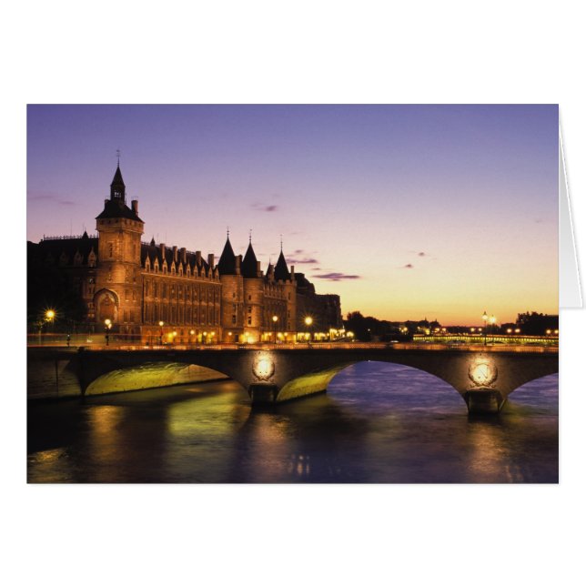France, Paris, Seine et Conciergerie à (Devant horizontal)