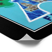 France Paris Travel Vintage poster french (Coin)