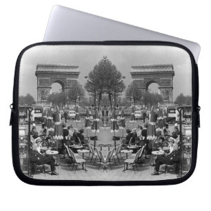 France Paris Triumphal arch 1970 iPad Smart Hoesje Laptop Sleeve