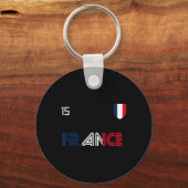 France Retro Soccer French Flag  Sleutelhanger (Voorkant)