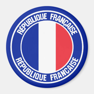 France Round Emblem Magneet